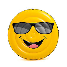 Matelas Gonflable En Forme D Emoticon Emoji Smiley De Marque Intex 57254 Galleggiante Isola Gonfiabile Isola Galleggiante