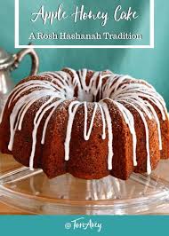 This Honey Apple Bundt Cake For Rosh Hashanah Is Moist Sweet And Beautifully Iced For A Unique Twi Honey Apple Cake Recipe Honey Cake Recipe Apple Bundt Cake