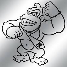 Donkey Kong Vinyl Decal 9 Color Choices Donkey Kong Vinyl Decals Old School Cartoons