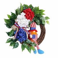 Artificial flowers, plants and trees. Nituyy 4th Of July Wreath Hydrangea Wreath Artificial Flower Front Door Decor Walmart Canada