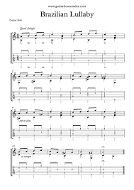 Music Brazillian Lullaby For Classical Guitar In Tab And Notation Classical Guitar Fingerstyle Guitar Lessons Classical Guitar Lessons