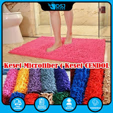 Keset kaki murah promo beli 3 gratis 1rp12.999: Keset Cendol Microfiber 40 X 60 Cm Tebal Halus Lembut Anti Slip Lazada Indonesia