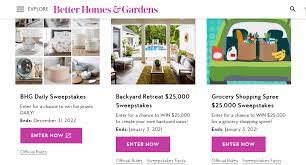 Bhg countdown to christmas sweepstakes presented by bhg (better homes and gardens) is an amazing opportunity to win prize daily. Bhg Com Sweepstakes Better Home Gardens Sweepstakes