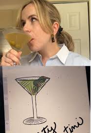 Martinis and Mondays go together like olives and more olives. A little  drink and draw with one of the classics