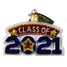 This class of 2020 is painted in hues of red, white and blue. Old World Christmas 2 5 Class Of 2021 Ornament Graduate Dated Tree Ornaments Target