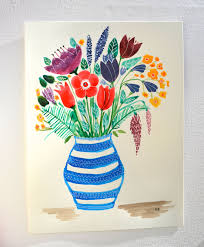 Still life painting of a vase of flowers. Easy Vase Drawing With Colour Novocom Top