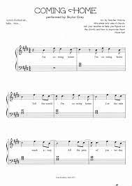 Coming Home Skylar Grey Piano Sheet Music Score Piano Sheet Music Music Chords Sheet Music