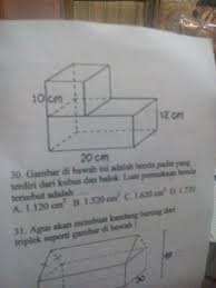 Luas permukaan bangun ruang gabungan pada gambar diatas adalah jadi luas permukaan pada gambar nomor 3 adalah 1.824 cm². Gambar Di Bawah Ini Adalah Gabungan Balok Dan Kubus Luas Permukaan Benda Tersebut Adalah Brainly Co Id