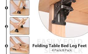 4 Pack Folding Brackets, Self-Lock Hinge with Screws Hong ...