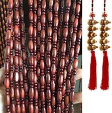 Rideau de porte rouge et gris composé de lanières en pvc. Amazon Fr Rideaux Perle Bois