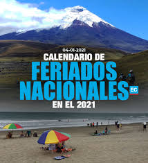 Calendario de 2021 en ecuador, con la inclusión de todos los feriados nacionales ecuatorianos (color rojo), así como otros eventos de interés (color verde) este calendario ofrece además multitud de funcionalidades adicionales: 0z Cphhia5tcum