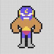 Easily create sprites and other retro style images with this drawing application. El Primo Brawl Stars Videojuego Pixel Art Patterns Kanavice Cizim Fikirleri Hama Boncugu