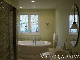 While these windows are great at allowing light into your bathroom they also reduce your privacy. Contemprorary Abstract Stained Beveled Leaded Glass Bathroom Window