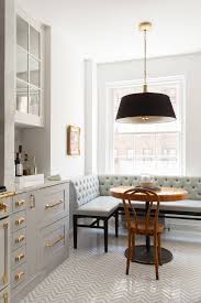 Milan 72.05 x 56.69 x 33.86 inch nook in black and white. White Kitchen Nook Kitchen