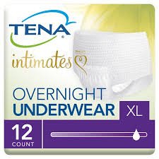 tena incontinence underwear overnight xlarge 12 ct