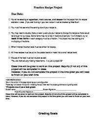 Recipe Project With Adding Fractions Recipes Easy Meals Appetizer Recipes
