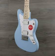 The mini jazzmaster hh also makes an excellent travel companion for older players who can't stand to be away from their guitars for too long, since it can be easily stowed in overhead airplane compartments. Squier Mini Jazzmaster Hh Daphne Blue K S Music Center Llc