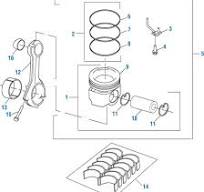 PAI 605084 DETROIT DIESEL A4720300624 PISTON RING SET (DD15) (A4720300524)