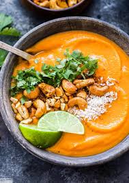This sweet potato soup is perfect for a rainy day! Thai Sweet Potato Carrot Soup Recipe Runner