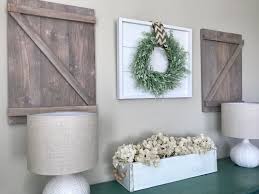 Pair Of Large Decorative Z Wood Shutters Rustic Shutters Etsy Rustic Shutters Shutter Decor Interior Shutters
