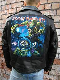 Metalworks Iron Maiden Final Frontier Leather Jacket Etsy Heavy Metal Clothing Metal Clothing Leather Jacket