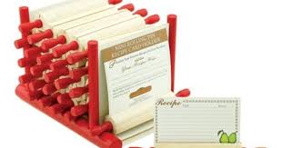 Amazon Com Mountain Woods 24 Piece Rolling Pin Recipe Card Holder Set W Display Kitchen Dining Recipe Card Holders Recipe Cards Card Holder