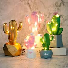 3d Cactus Led Night Light Wall Lamp Baby Kids Bedroom Home Decor Gift Is Multicolor Newchic