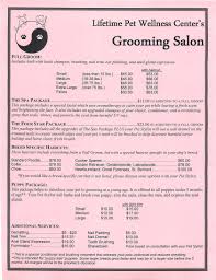 Pet grooming where your dog gets the love and care it deserves f ull grooms. Grooming Services Price Sheet In 2021 Dog Grooming Salons Dog Grooming Shop Dog Grooming