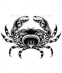 The little blue stars around the pink ribbon are a beautiful touch and add a very good sense of color to this whole tattoo. Crab Decorative Symbols Decorative Polynesiantattoos Polynesian Tattoos Flash Cancer Tattoos Cancer Sign Tattoos Cancer Crab Tattoo