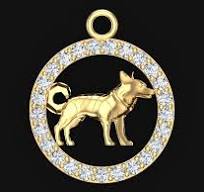 Dog pendant - N1024 - 3D print model