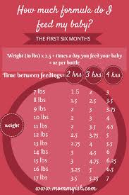 The New Parents Formula Feeding Chart For The First Six