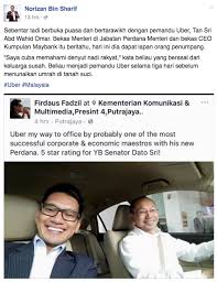Pejabat menteri di jabatan perdana menteri (ekonomi). Bekas Menteri Jadi Pemandu Uber Paultan Org