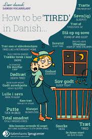 How To Be Tired In Danish Kbh Sprogcenter Danish Words Danish Language Danish Language Learning