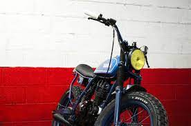 blitz motorcycles yamaha tw 125 blue tracker カスタムバイク スクランブラー バイク