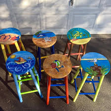 Hand Crafted Whimsical Painted Painted Bar Stool Nautical Painted Barstool Beach Themed Furniture By Michele Sprague Design Custommade Com Shop target for nautical, coastal and beach bar stools & counter you will love at great low prices. hand crafted whimsical painted painted