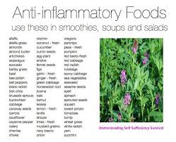 anti inflammatory foods chart use these in green smoothies