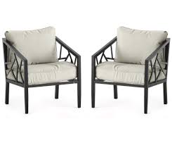 Real Living Verrado Black Cushioned Club Patio Chairs 2 Pack Big Lots Patio Chairs Porch Chairs Black Cushions