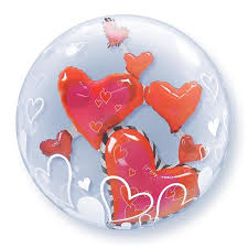 Der ballon mit aufdruck gehört zu den erfolgreichsten werbemitteln. Schwebende Rote Herzen Im Ballon Bubble Ballon Hochzeit Jga Folienballons Ballons Balloon Fantasy Partyboutique