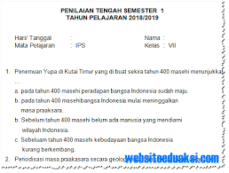 Check spelling or type a new query. Soal Pts Uts Ips Kelas 7 Semester 1 K13 Tahun 2018 2019 Buku Paket Soal
