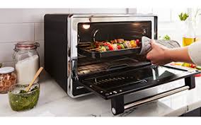 black matte dual convection countertop