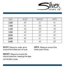 Silver Womens Jeans Size Chart The Best Style Jeans