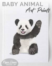 Simple Black And White Animal Prints Baby Panda Nursery Art Print Jungle Animal Artwork Simple Etsy In 2020 Baby Animal Nursery Art Baby Animal Art Baby Animal Drawings