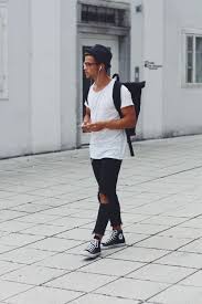Black And White Chucks Mens Black White Street Mens Street Style Mens Fashion Inspiration Hipster Mens Fashion