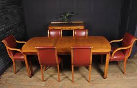 Diy red kitchen table i love this for the add black and. English Art Deco Dining Table Chairs Set 1930s Set Of 7 For Sale At Pamono
