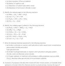Chemical Equation And Reaction Extra Question Class 10 Notes Edurev