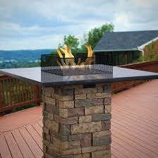 It ensures you won't have to worry about refilling heavy propane tanks at the store or watching your propane fire pit run out of gas in the middle of a. Propane Gas Square Fire Pit Table 30 000 Btu Brown Stone 50352 Rona