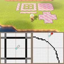 Path Edge Guide Including Curved Edges Acqr Animal Crossing Path Design Tutorial Path Edging Acnh Custom Designs