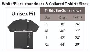 T Shirt Sizes