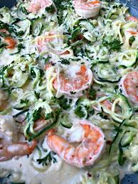 Throw everything together, and simmer for about 15 minutes. Keto Low Carb Creamy Garlic Shrimp Alfredo Zucchini Noodles Zoodles