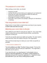How to address a cover letter (with examples). The Purpose Of A Cover Letter Resume Employment